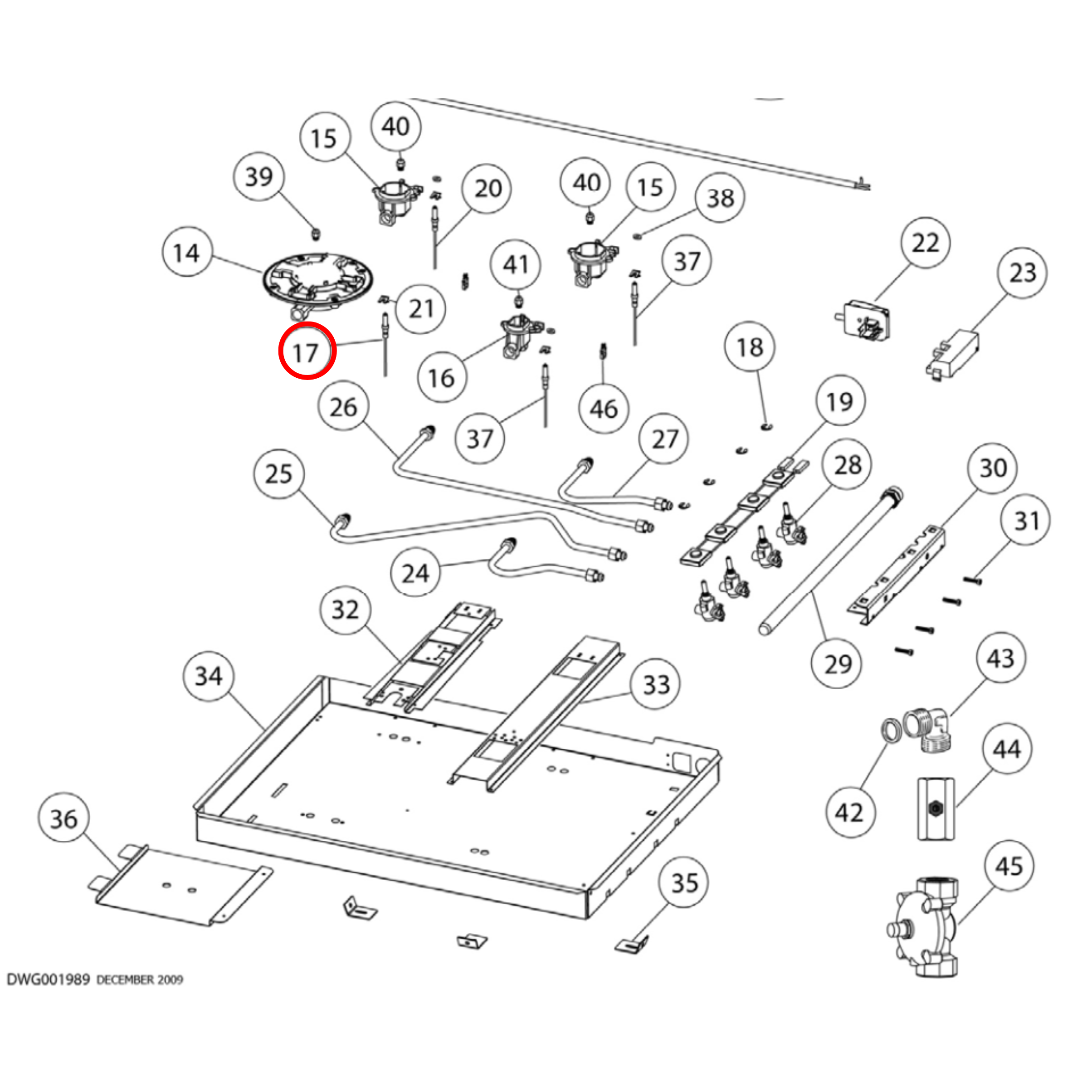 533645 Fisher & Paykel Cooktop Electrode Wok