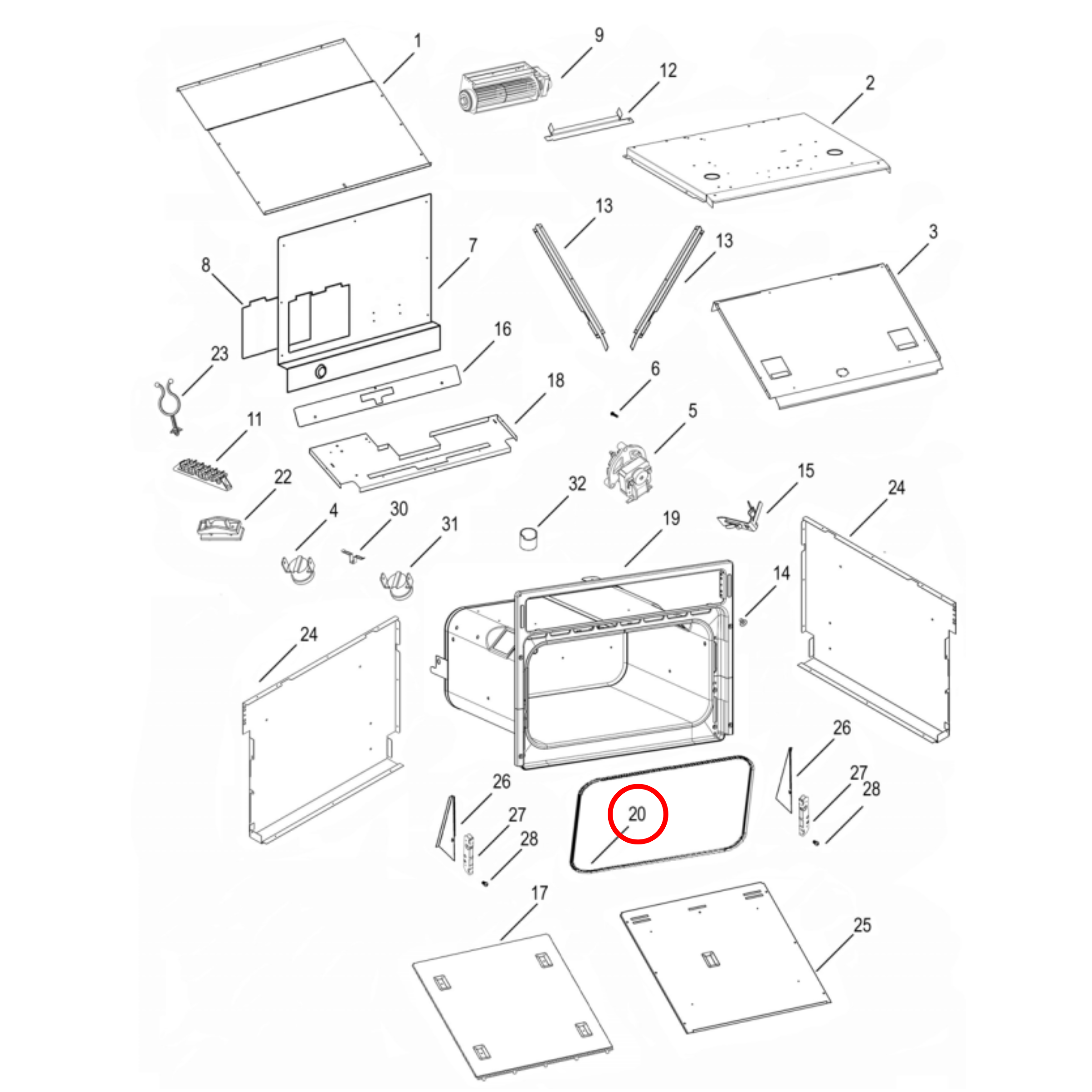 542555 Fisher & Paykel Oven Door Seal