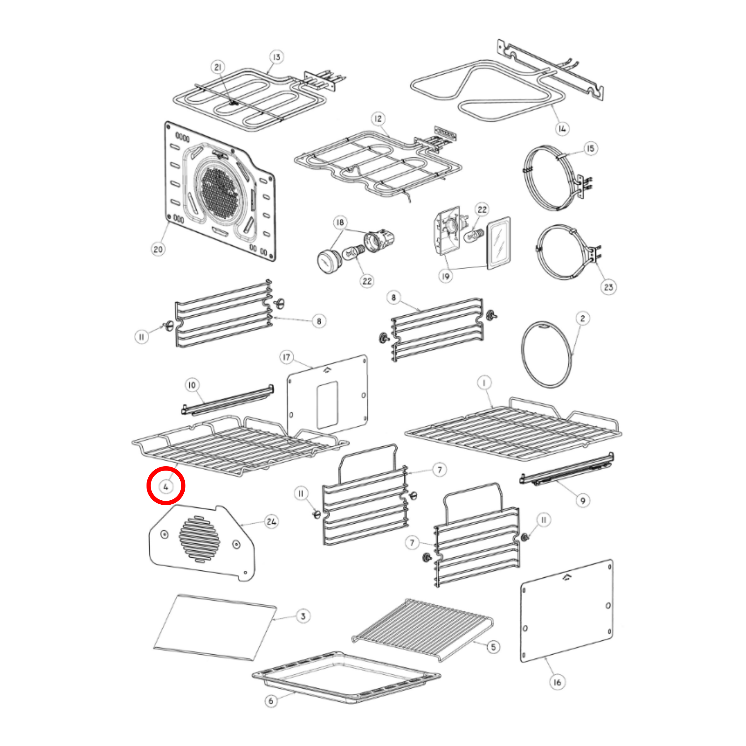 574251 Fisher & Paykel Oven Rack Step Down OB60