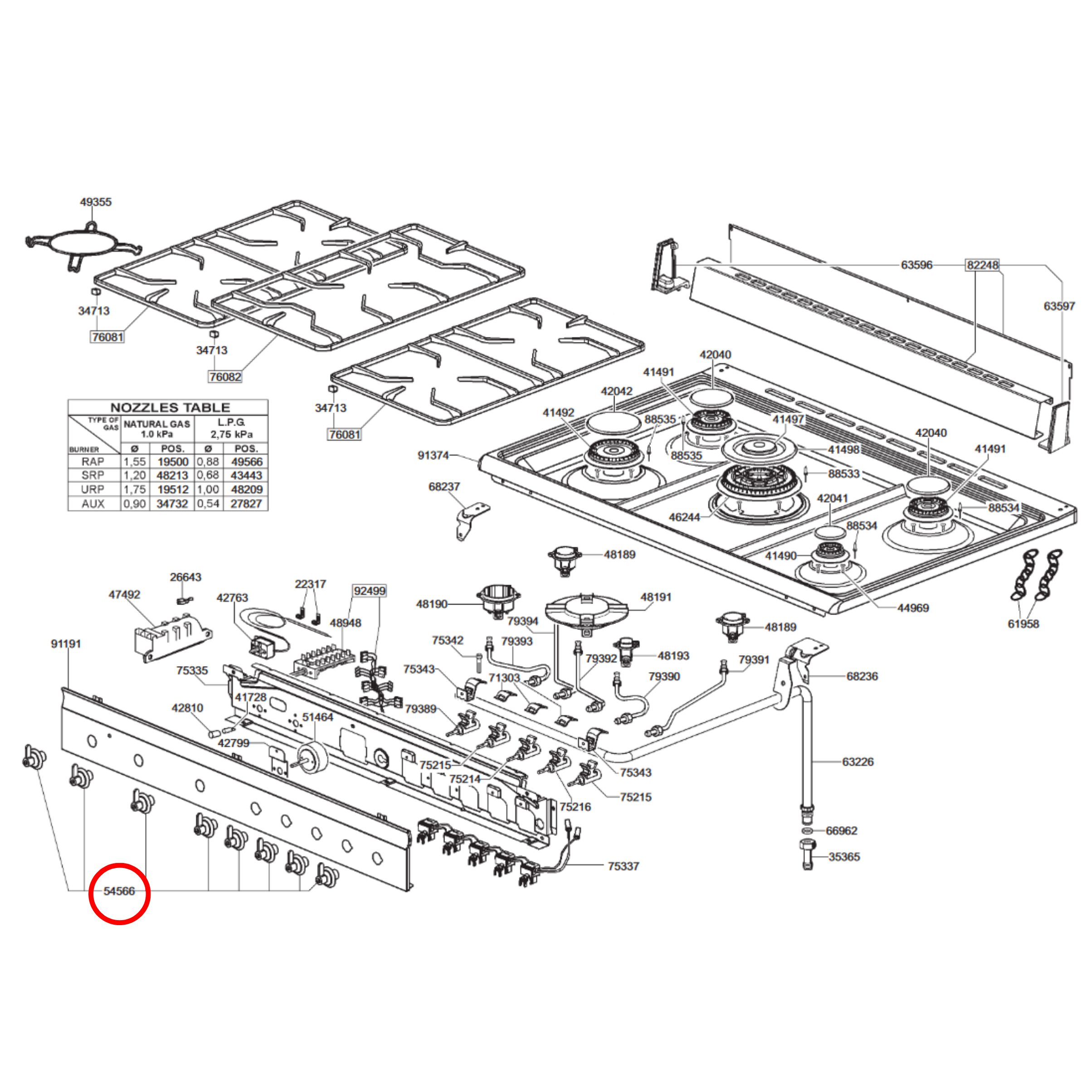 694975086 Smeg Oven, Stove Stainless Control Knob - 694971699