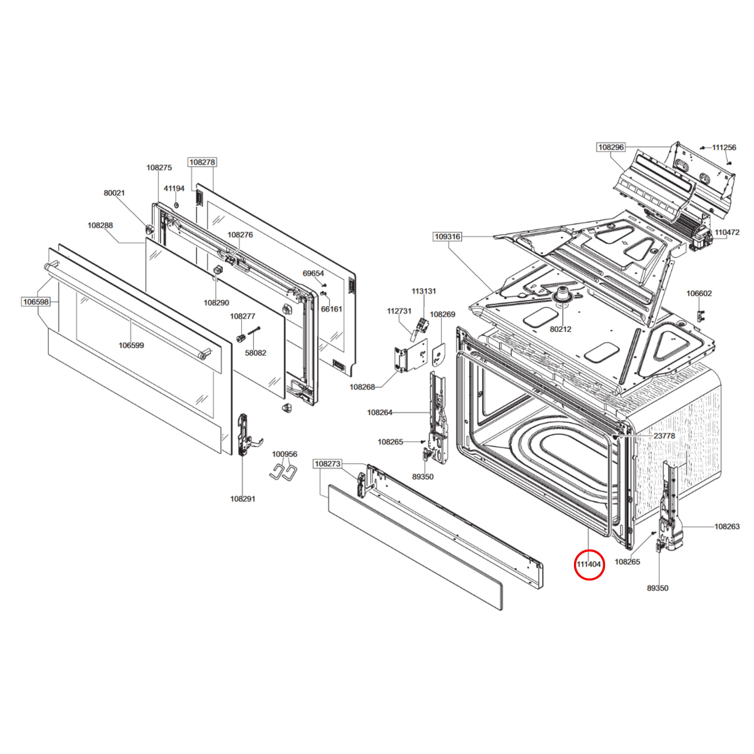 754132482 Smeg Oven Door Seal