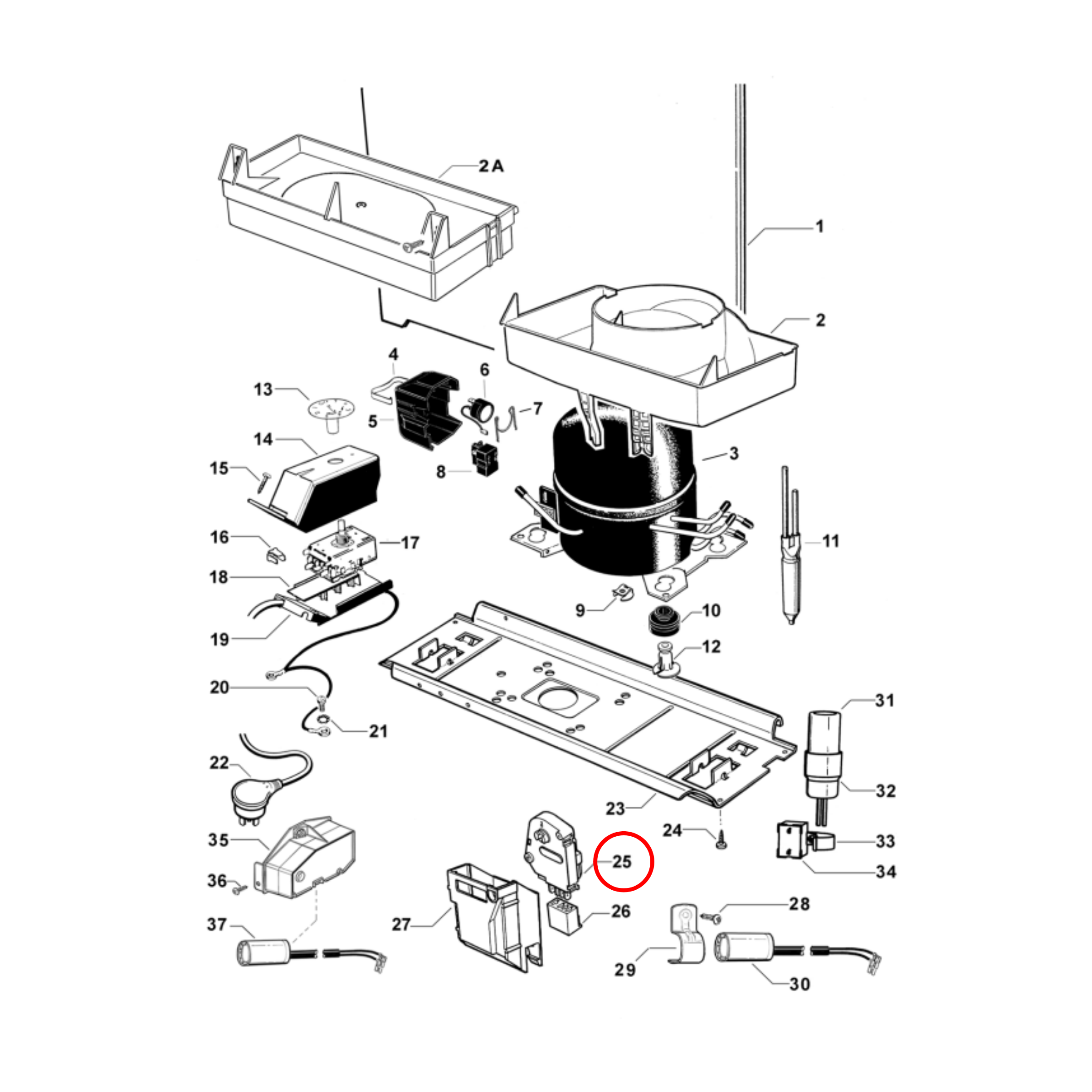 813516P Fisher & Paykel Fridge Defrost Timer 12 Hours 20 Mins 230V - 873253P