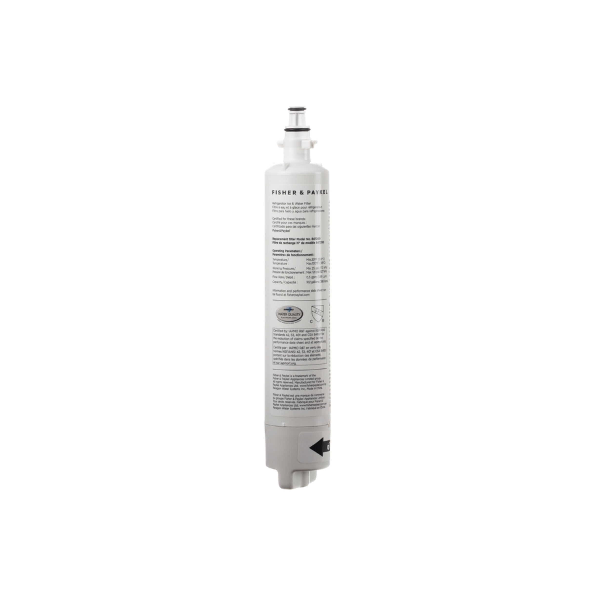 847200 Fisher & Paykel Fridge Water Filter FWC3 - Genuine