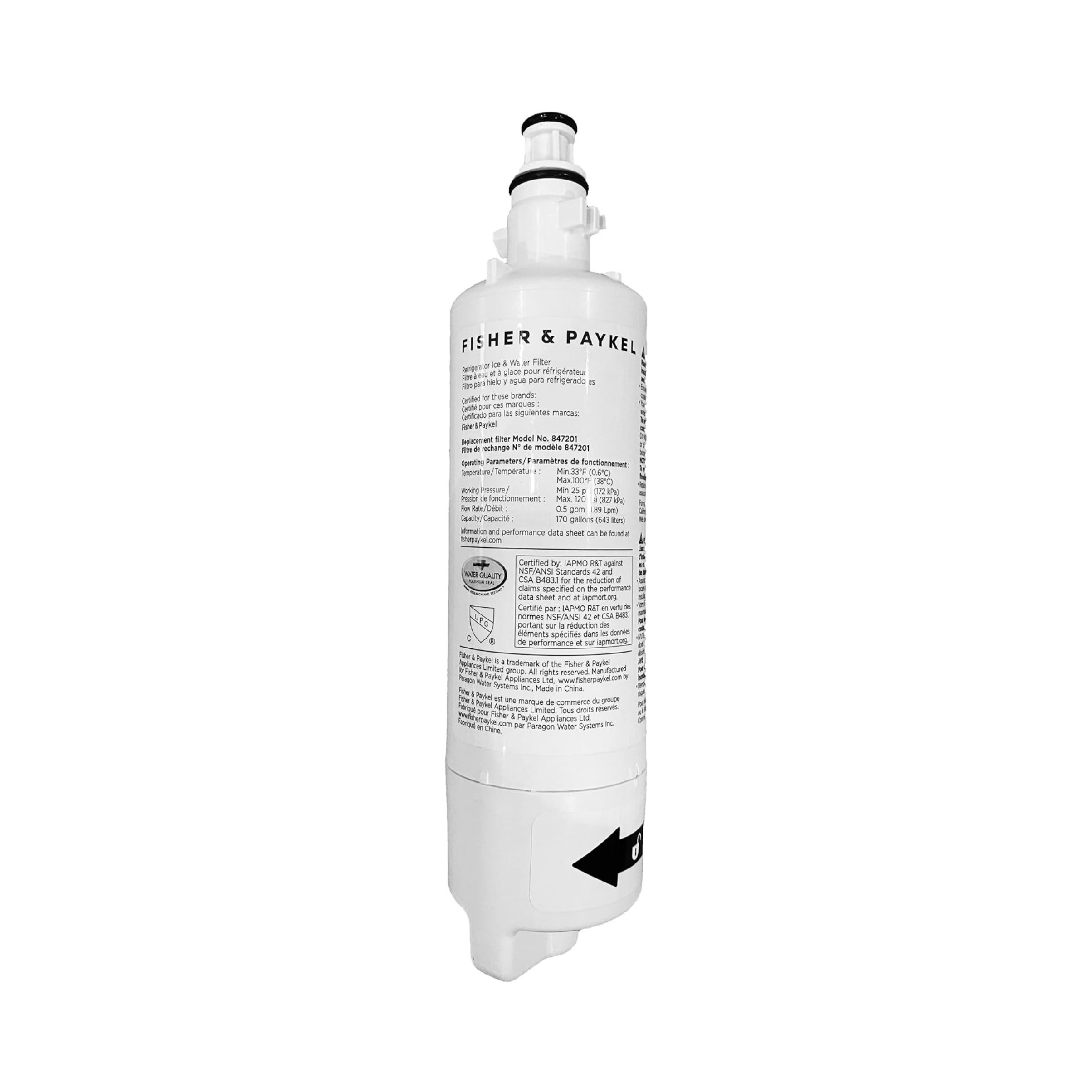 847201 Fisher & Paykel Fridge Water Filter