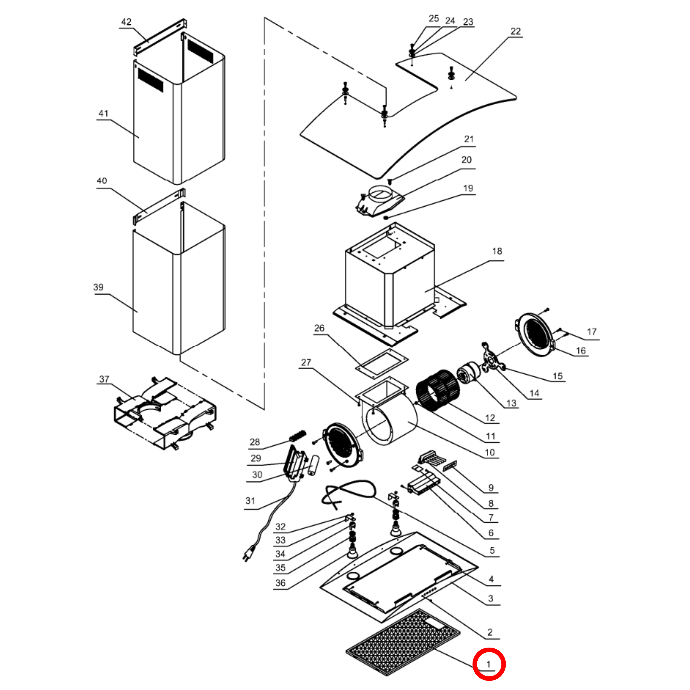 900402650 Westinghouse Rangehood Filter - C600001