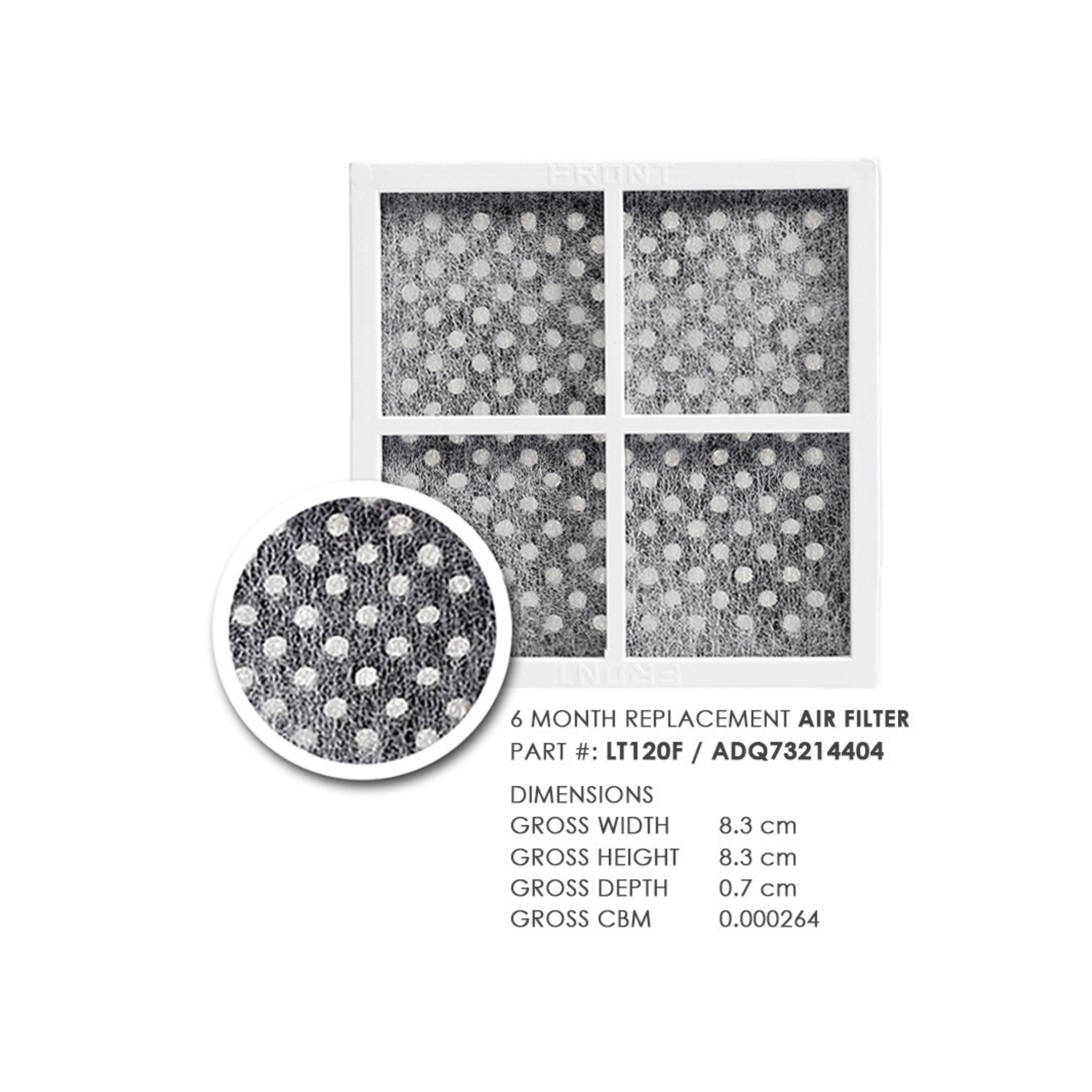 ADQ73214404 LG Fridge Air Filter - L120F