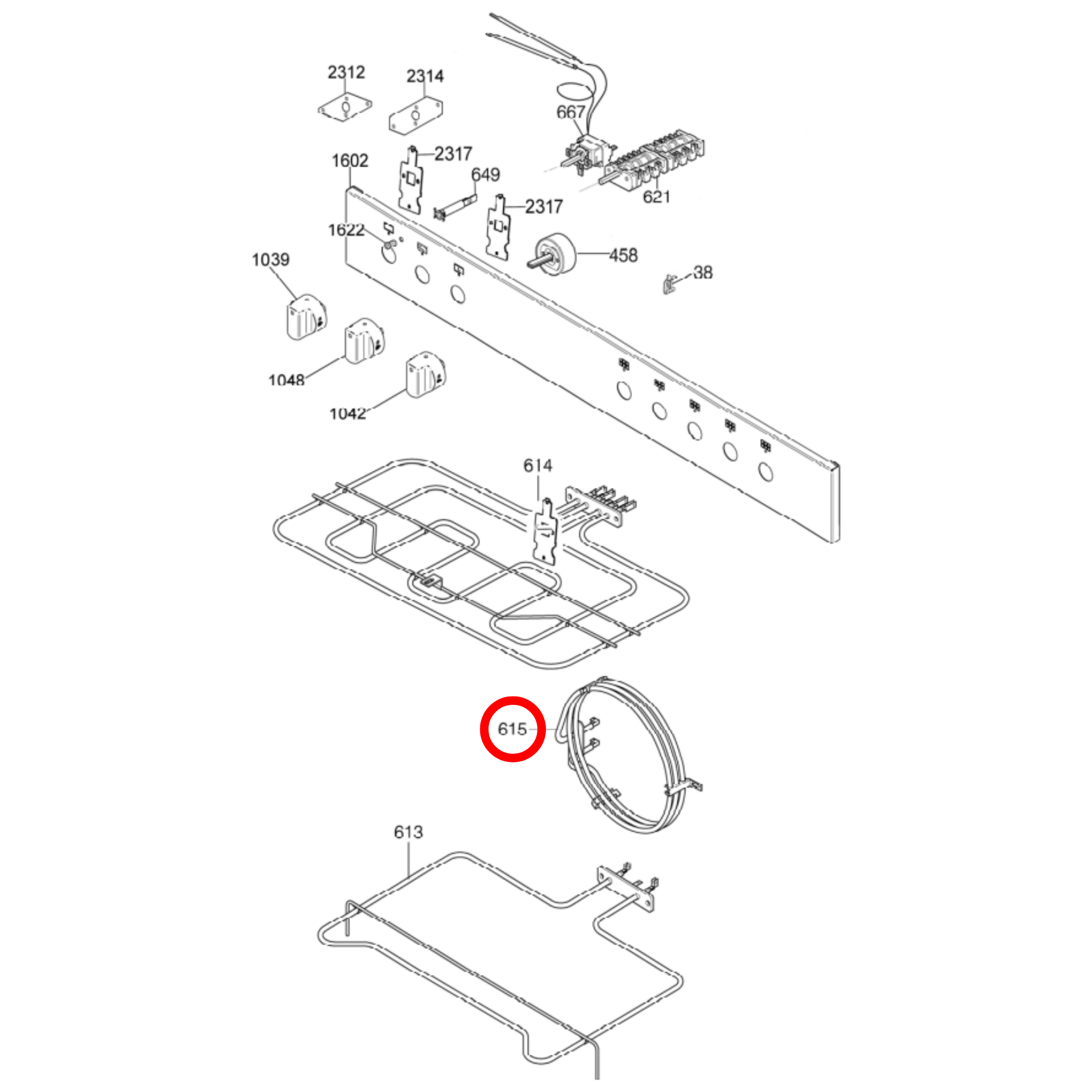 B606045 Baumatic, La Germania Oven Fan Forced Element 3000W - 606043