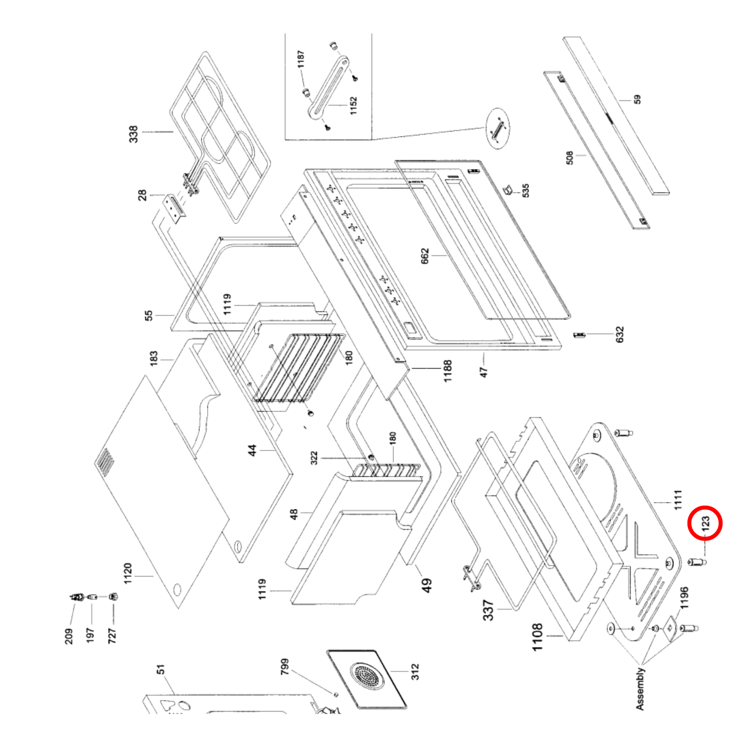 ET403376 Electrolux, Westinghouse Oven Leveling Foot