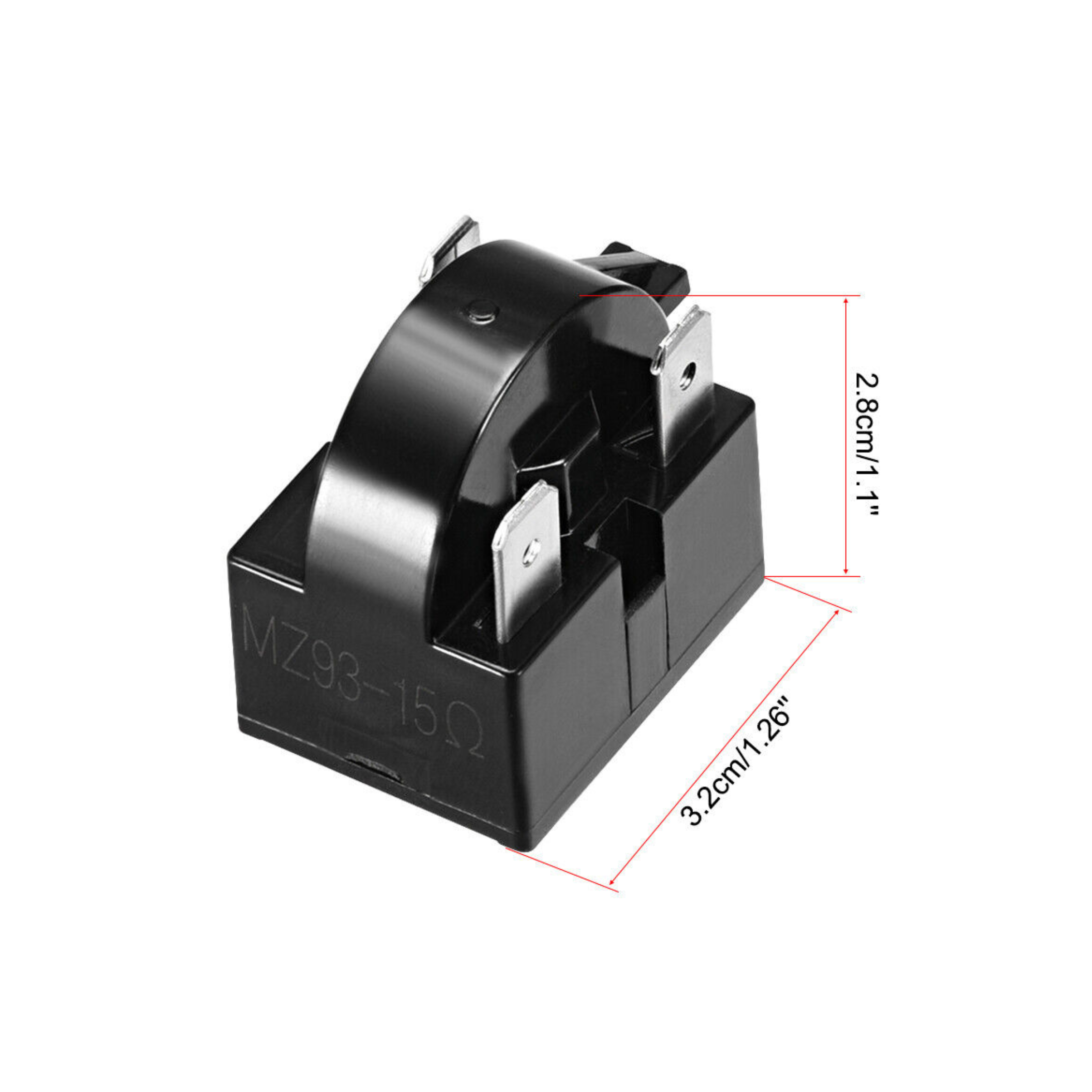 Fridge Compresser Motor PTC Start Relay 3 Terminals - MZ92-15 15Ω