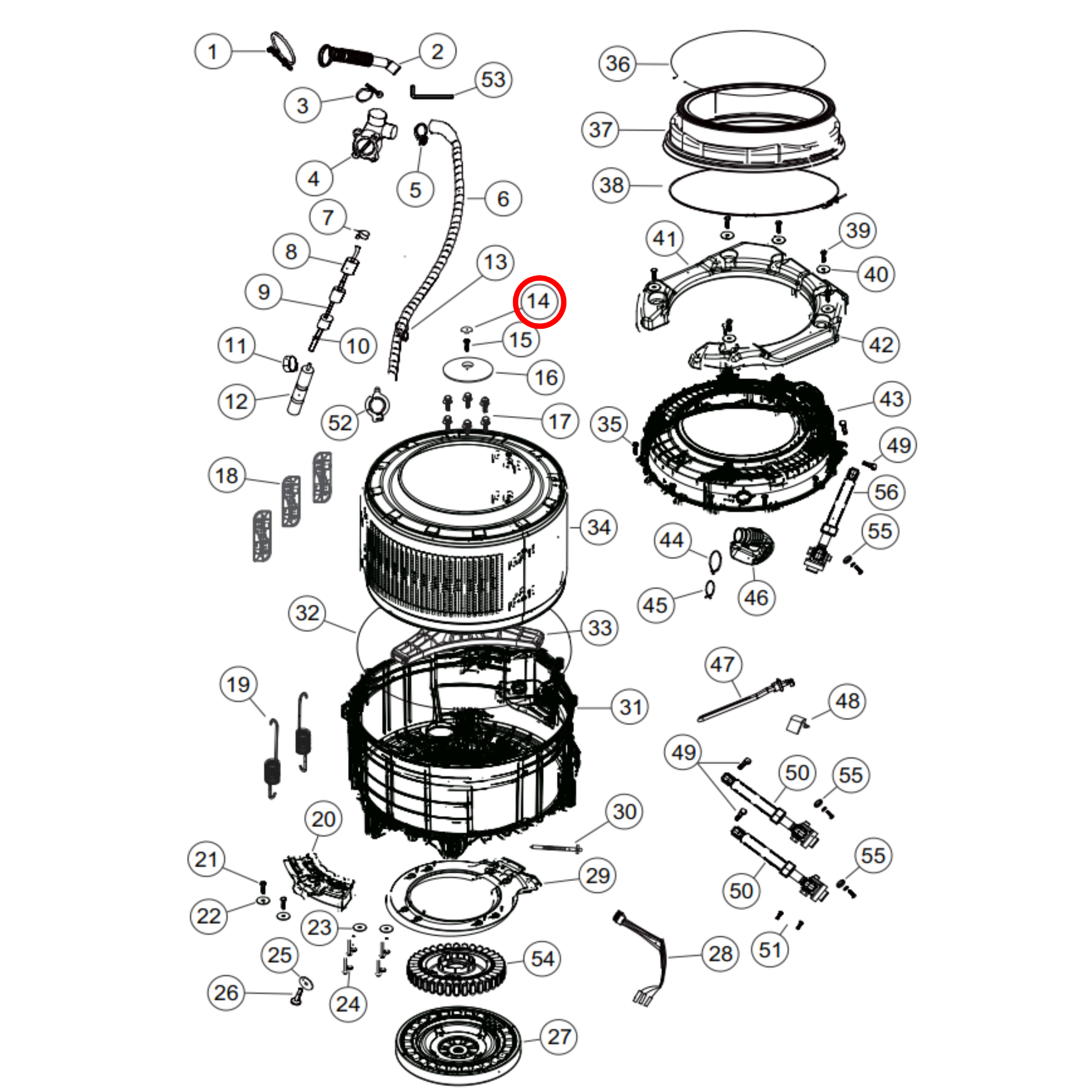 H0020203100 Fisher & Paykel Front Load Washing Machine Cap Drum Cover Screw