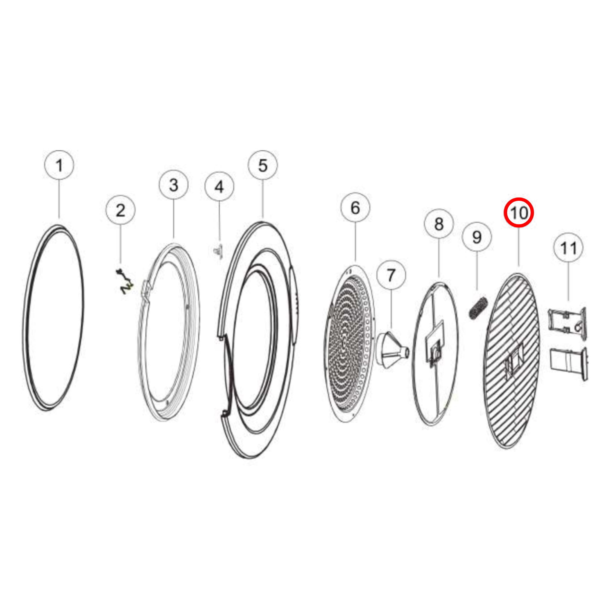 H0020203842 Fisher & Paykel, Haier Dryer Filter Grille Outlet