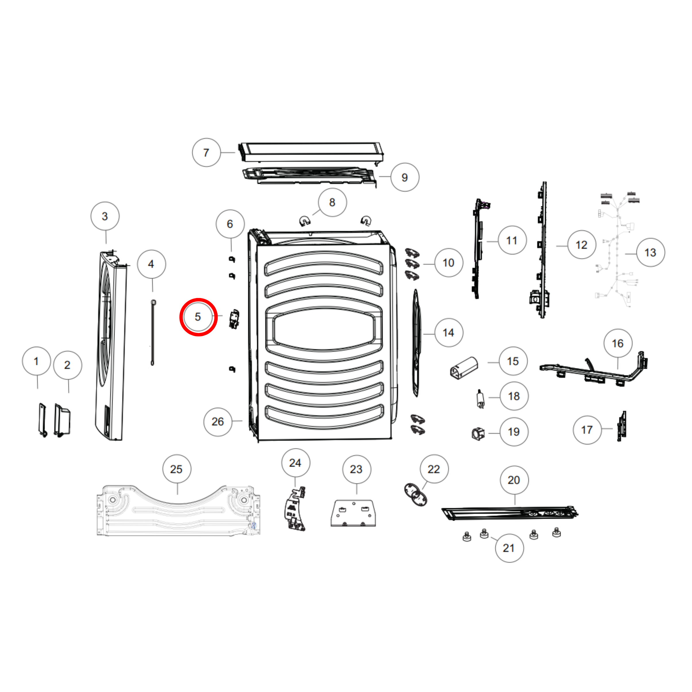H0024000128EB Fisher & Paykel, Haier Front Load Washing Machine Door Lock - H0024000128E