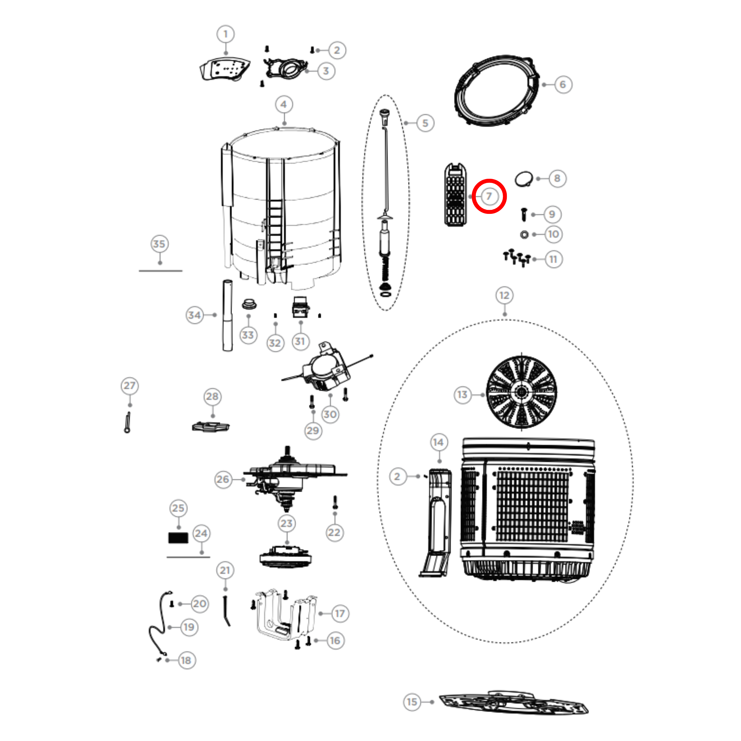 H0030815763 Fisher & Paykel Top Load Washing Machine Lint Filter