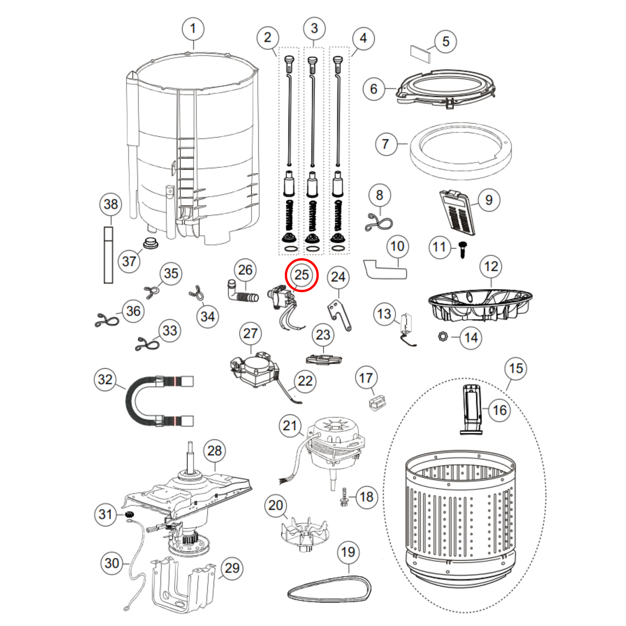 H0034000110D Haier Top Load Washing Machine Drain Pump 30W 50Hz