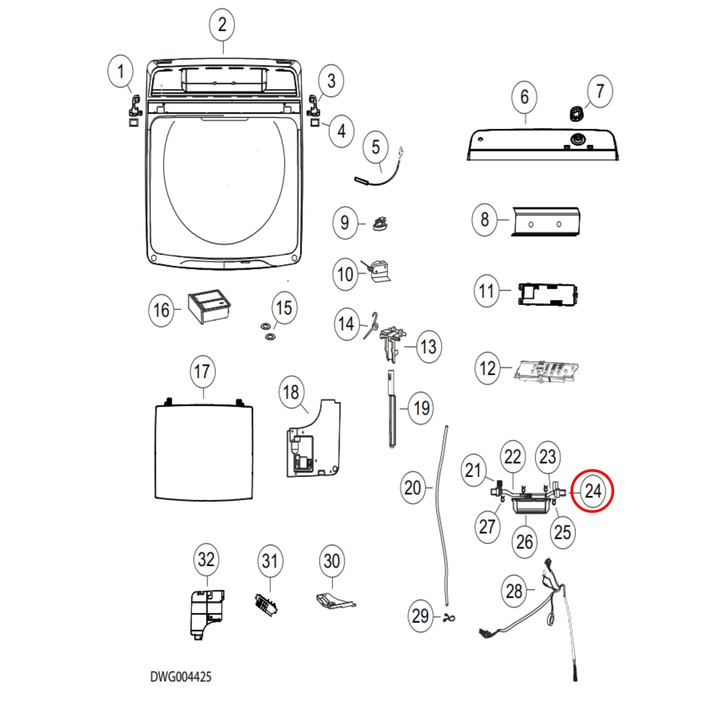 H0034000889L Haier Top Load Washing Machine Cold Inlet Valve