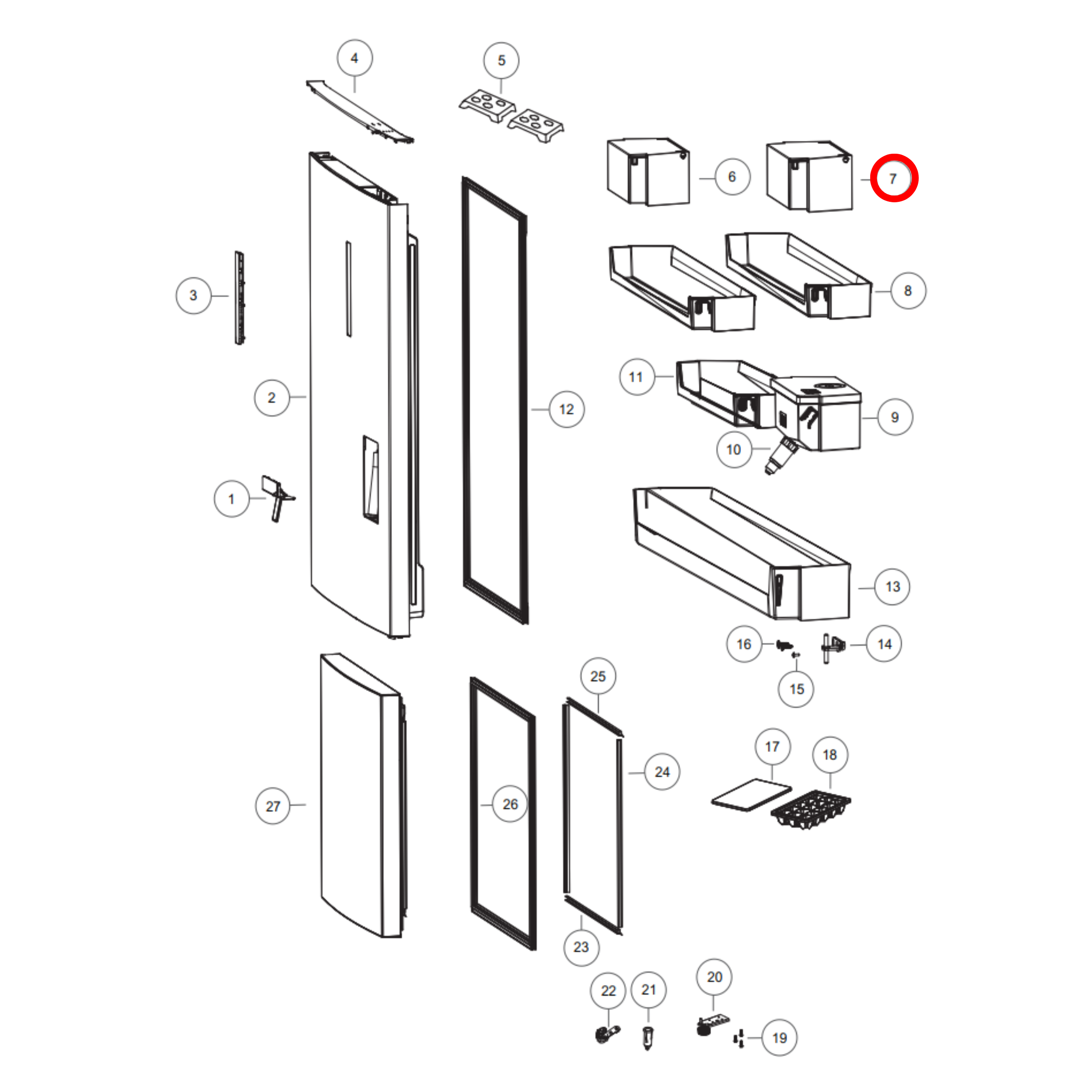H0060851198 Haier Fridge Dairy Cover Shelf