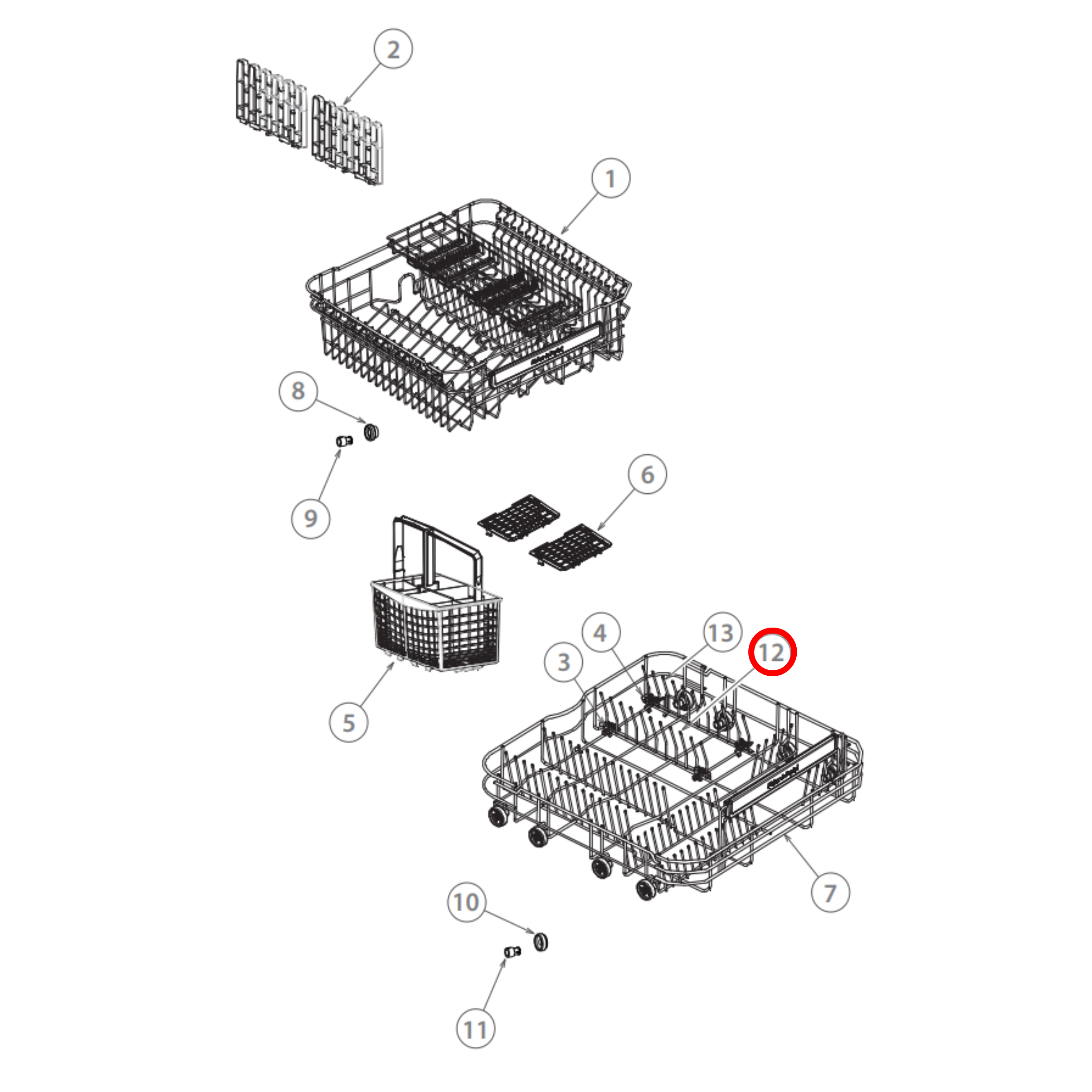H0120100221 Fisher & Paykel, Haier Dishwasher Plate Comb Left Hand