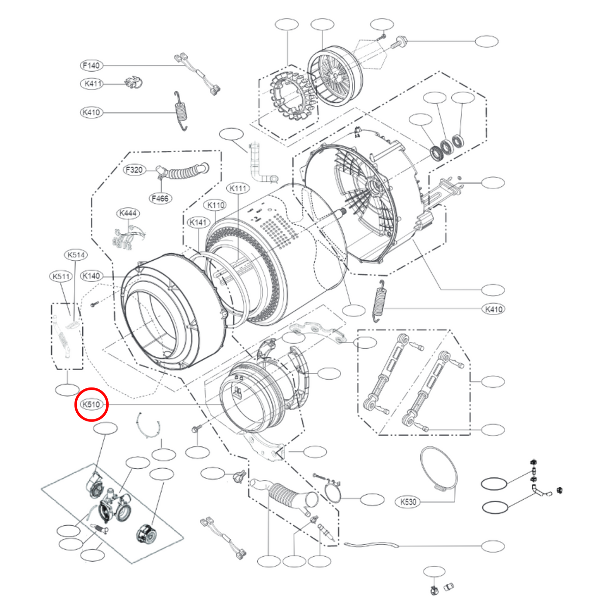 MDS66651602 LG Front Load Washing Machine Door Seal