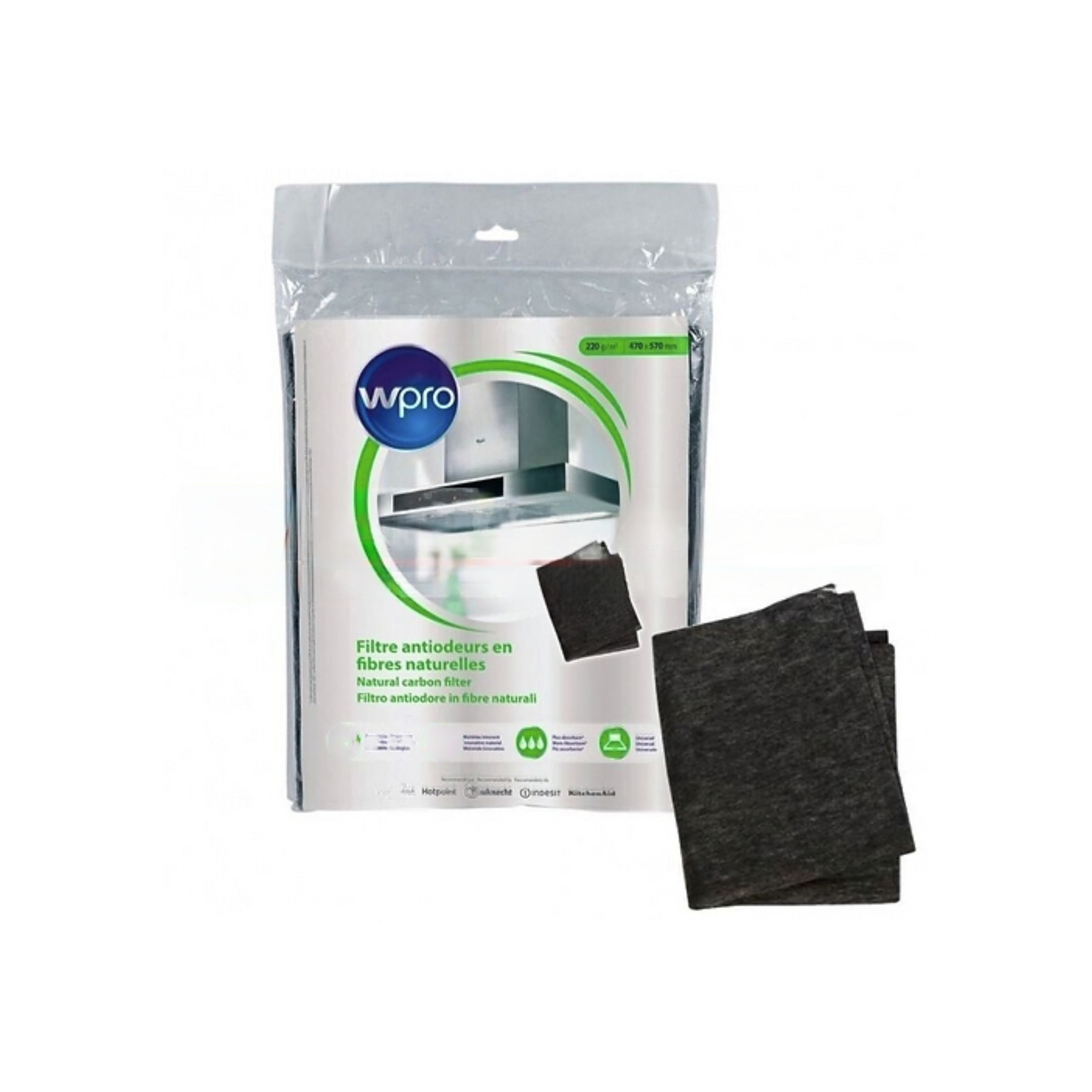 NSF201 Rangehood Universal Anti-Odor Filter In Natural Flax Fibers