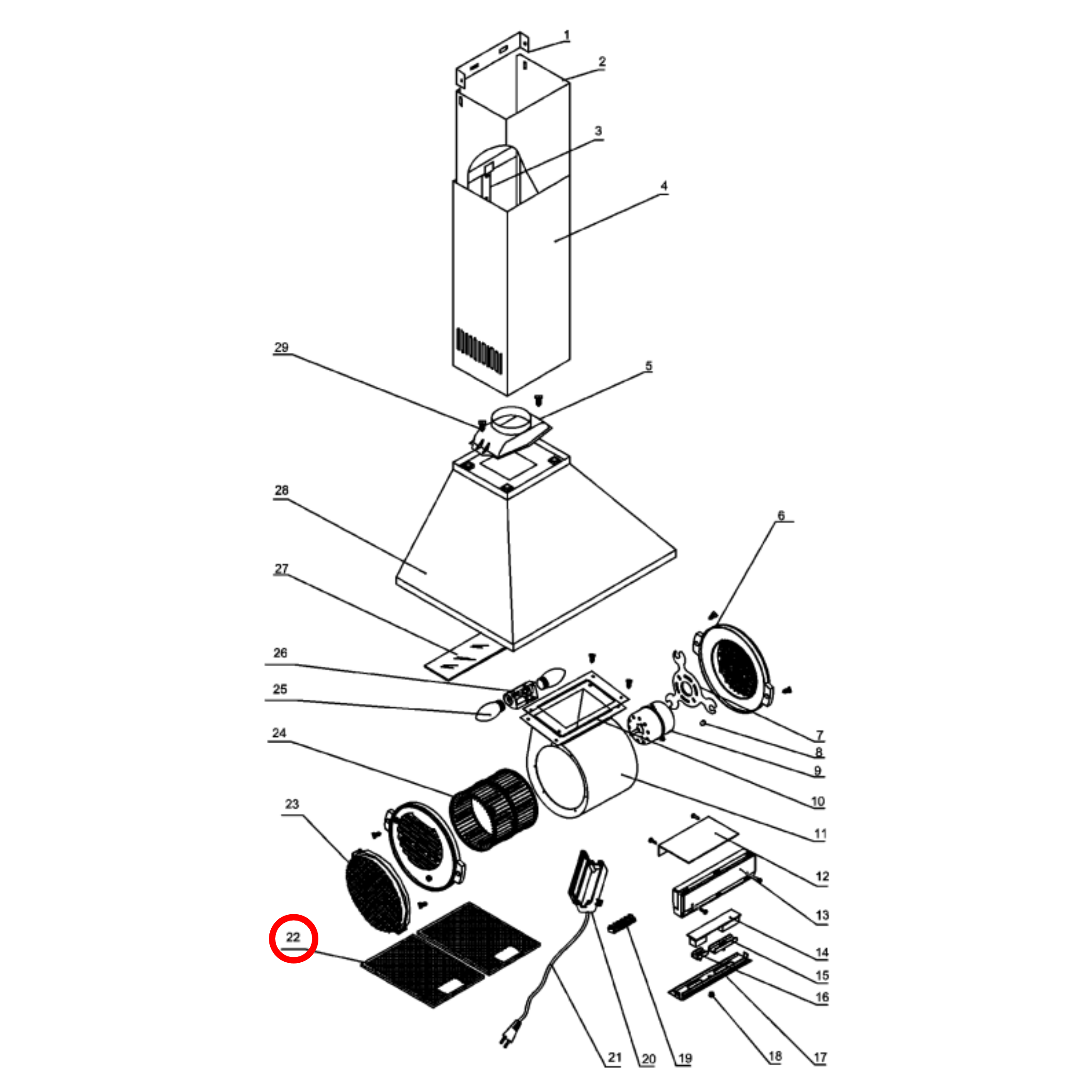 4055432928 Westinghouse Rangehood Aluminium Filter - RS60017