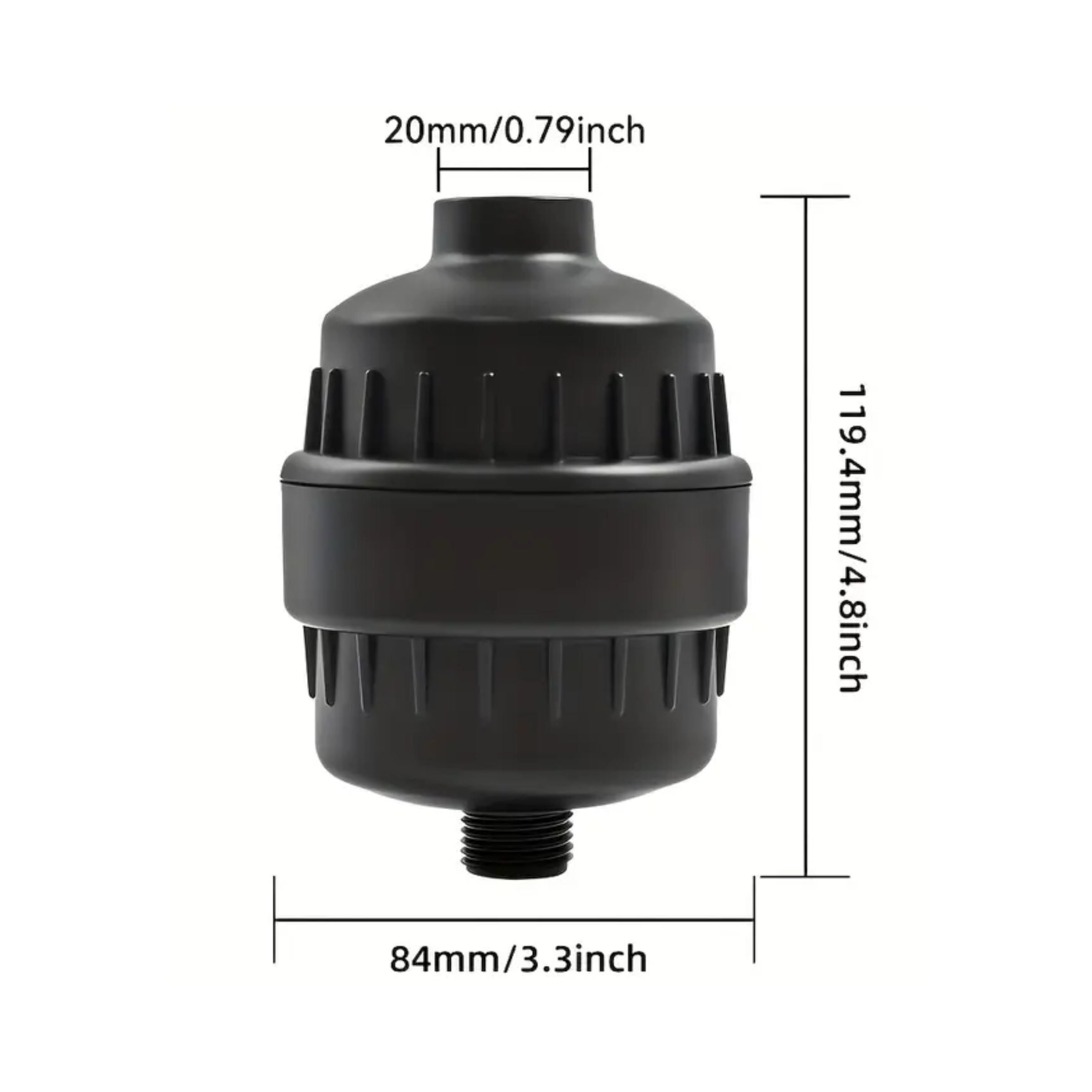 SF650 High Output Universal Shower Filter System With 12 Stage Cartridge Black Box Version Black